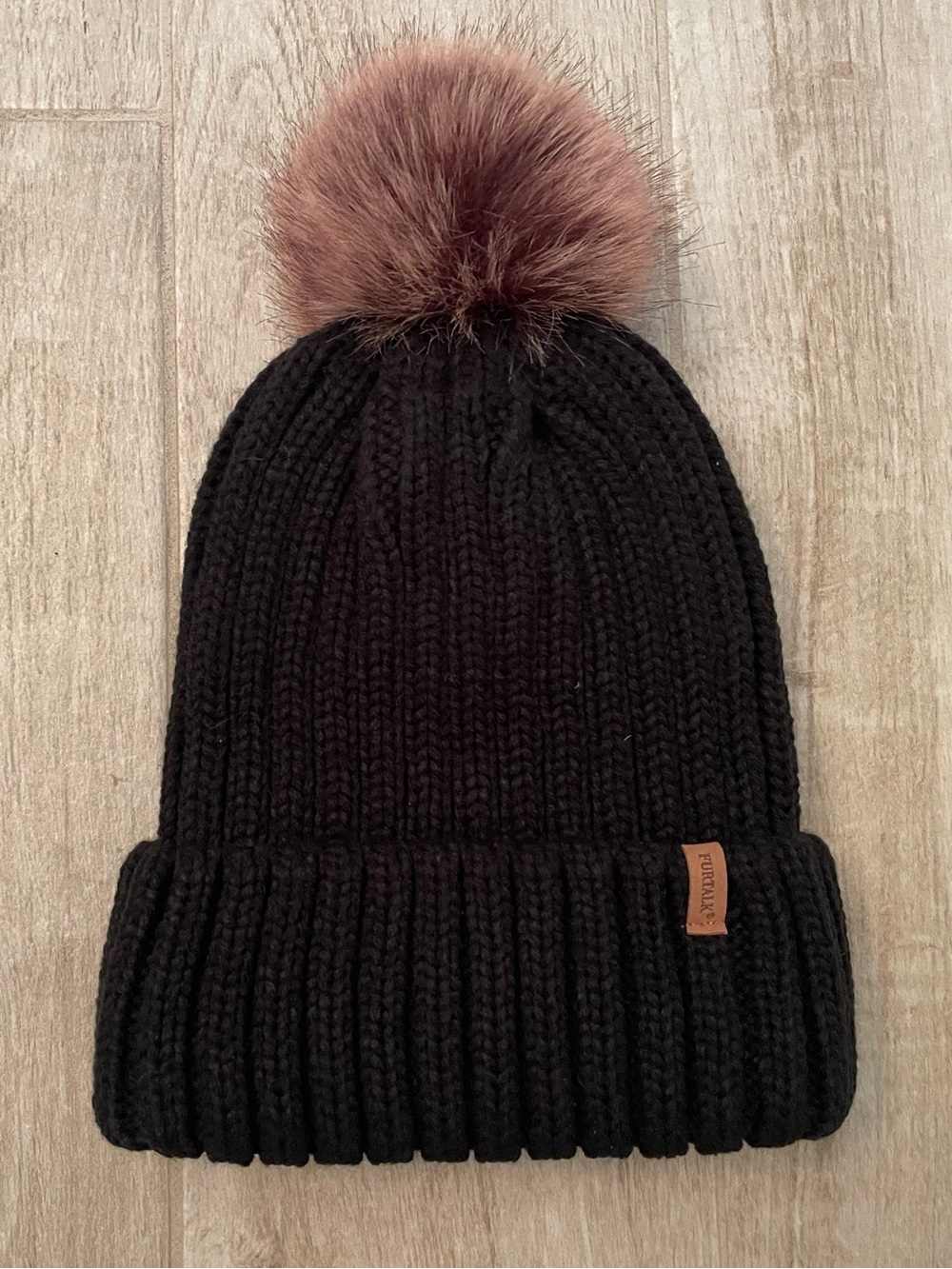 FURTALK Womens Winter Beanie Hat Satin Lined Faux Fur Pom Pom Beanies